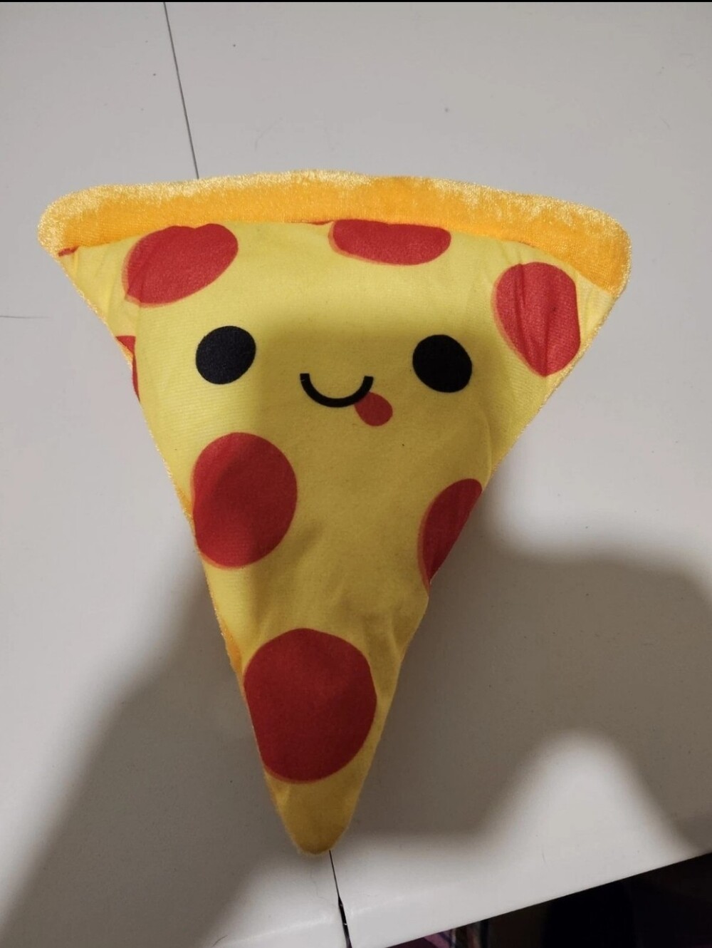 Slice Of Pizza Plush Smiling Face Stuffed Food Toy 8 Inch PL-PIZ10